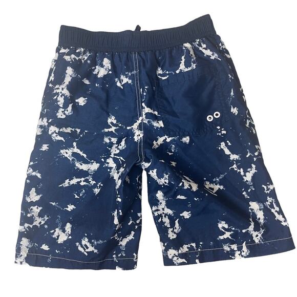 Crazy 8 Board Shorts Blue and White Print Size 7 Boys - Picture 3 of 6